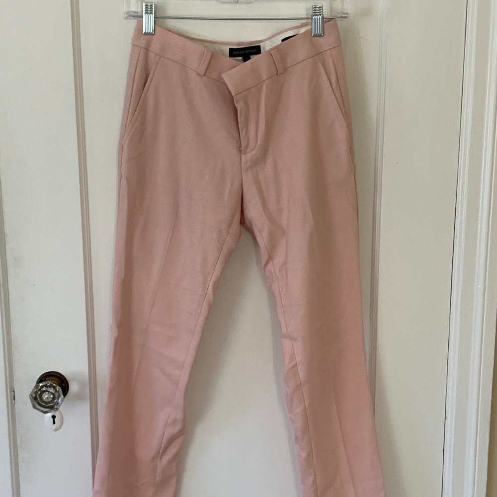 Banana Republic, pink flannel pants, size 0 - Ryan fit